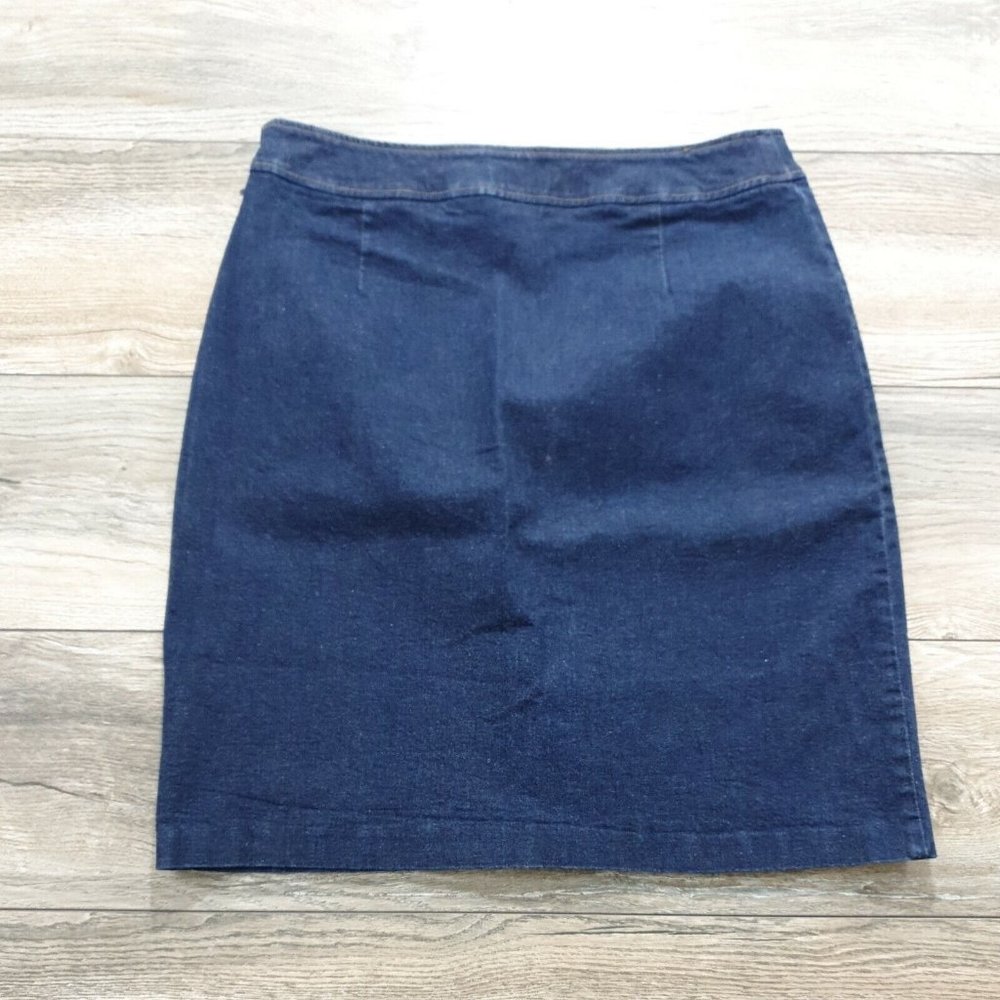 NY Jeans Womens Denim Skirt Size 10 Dark Wash 21" Long Casual Dress New York Co - Picture 6 of 8